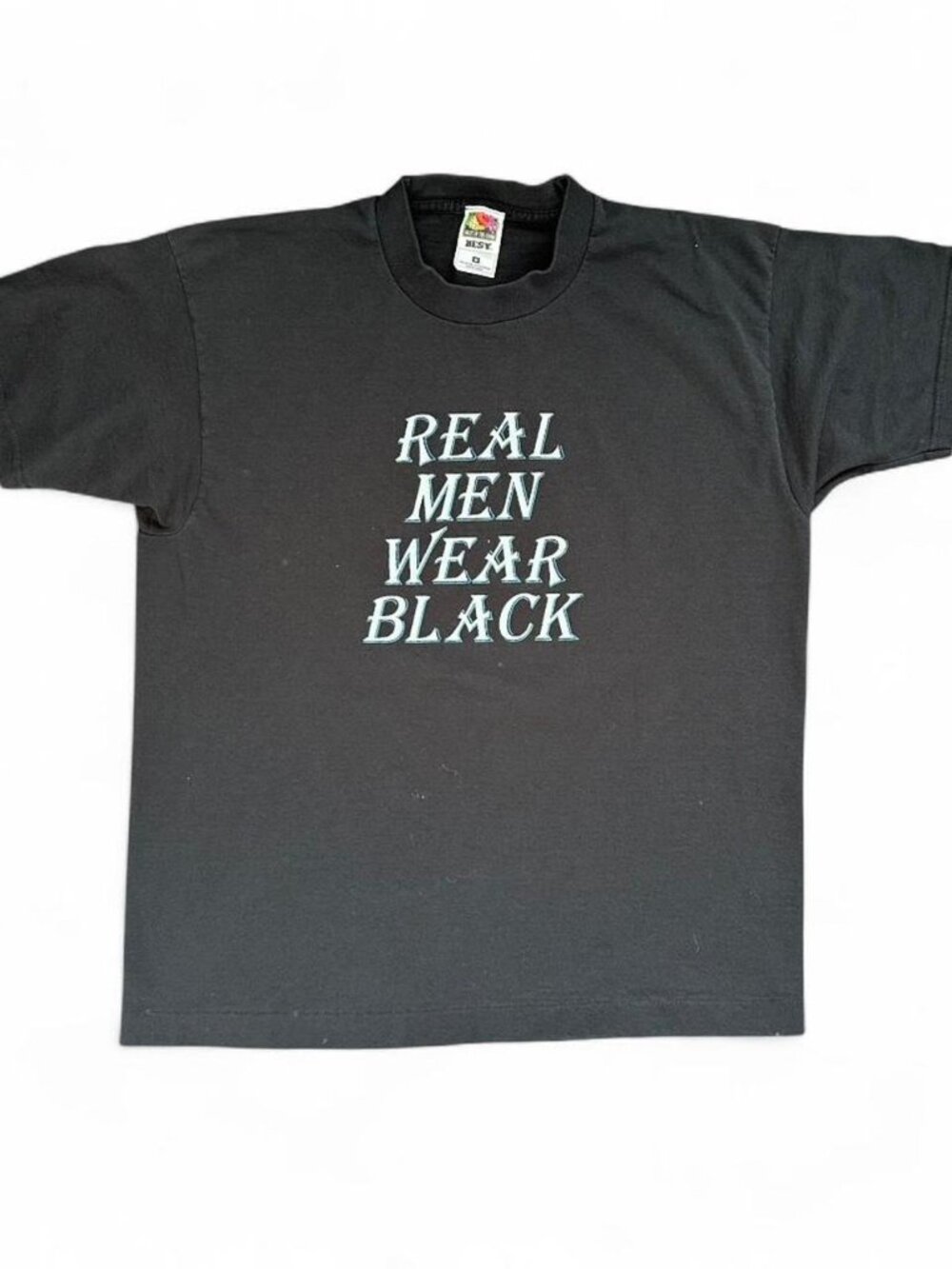 Vintage Harley Davidson Real Men Wear Black T Shirt Men's Medium 90s